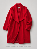 Waterfall Lapel Wool Coat by Autograph in Red