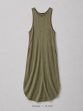 Ribbed Sleeveless Midi Dress