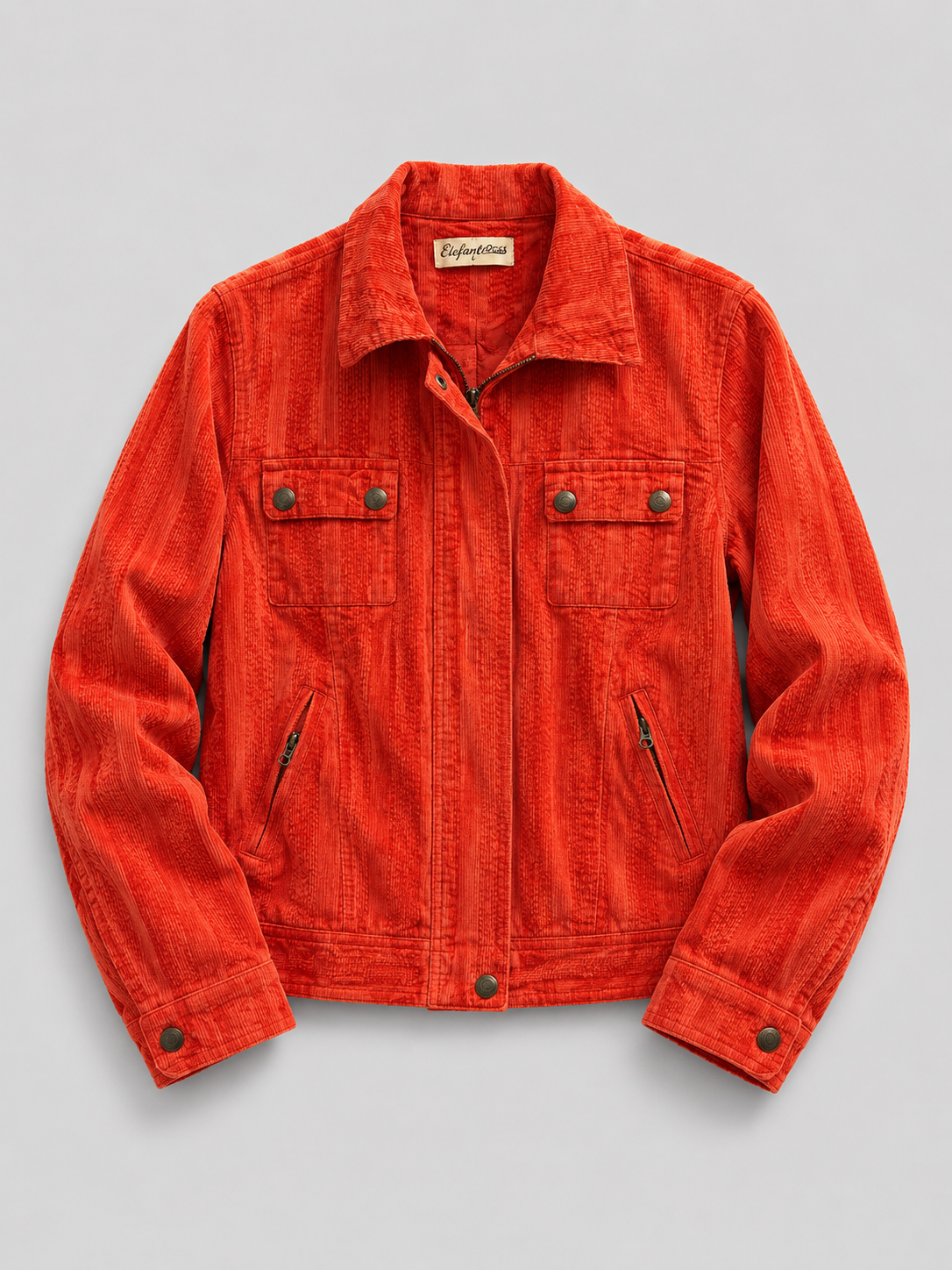Elefante Corduroy Jacket – Orange – Large