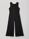 Sleeveless Wide-Leg Jumpsuit in Black