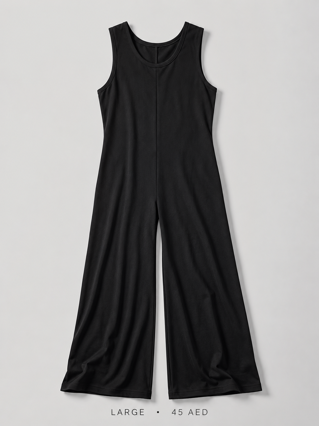 Sleeveless Wide-Leg Jumpsuit in Black