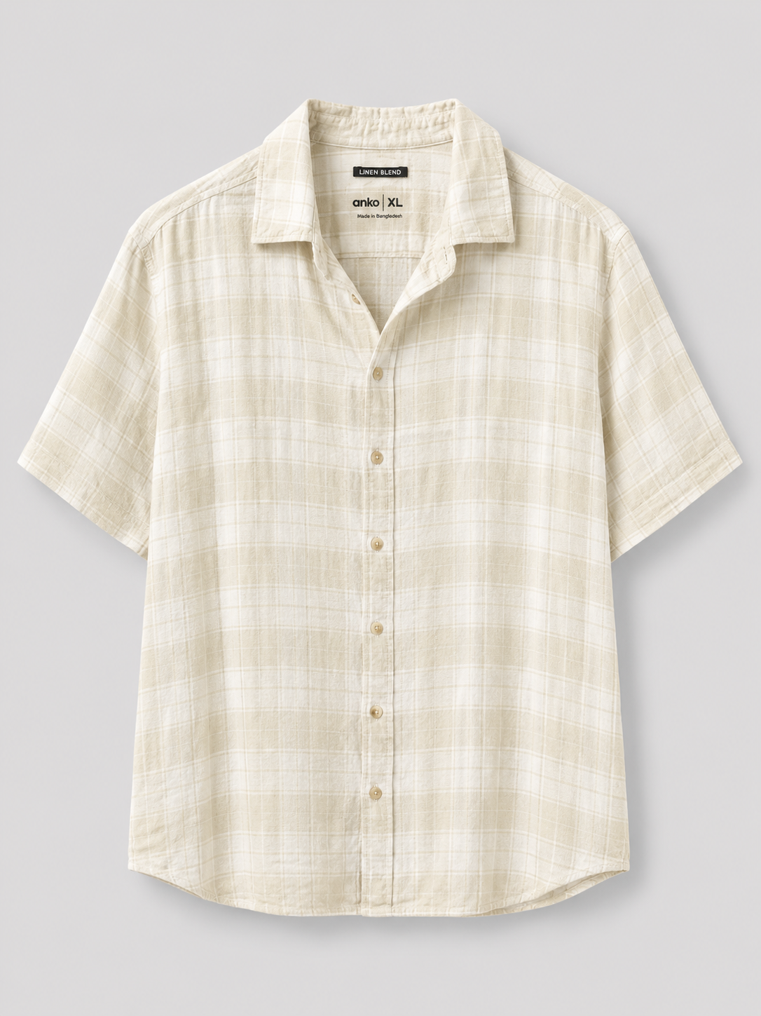 Anko Linen Blend Shirt – Cream Ivory, Size XL