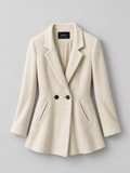 Stradivarius Textured Blazer Cream Medium