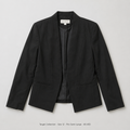 Target Collection Open Front Blazer – Size 12 Fits Semi-Large, black collarless with welt pockets