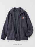 San Francisco Windbreaker Jacket – XL, deep navy with embroidered SF logo and mesh lining