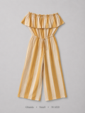 Linen Tie-Strap Wide-Leg Jumpsuit in Blush Pink