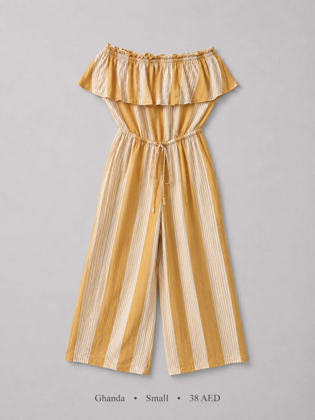 Linen Tie-Strap Wide-Leg Jumpsuit in Blush Pink