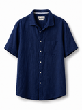 Celio regular fit navy linen shirt size XXL front view