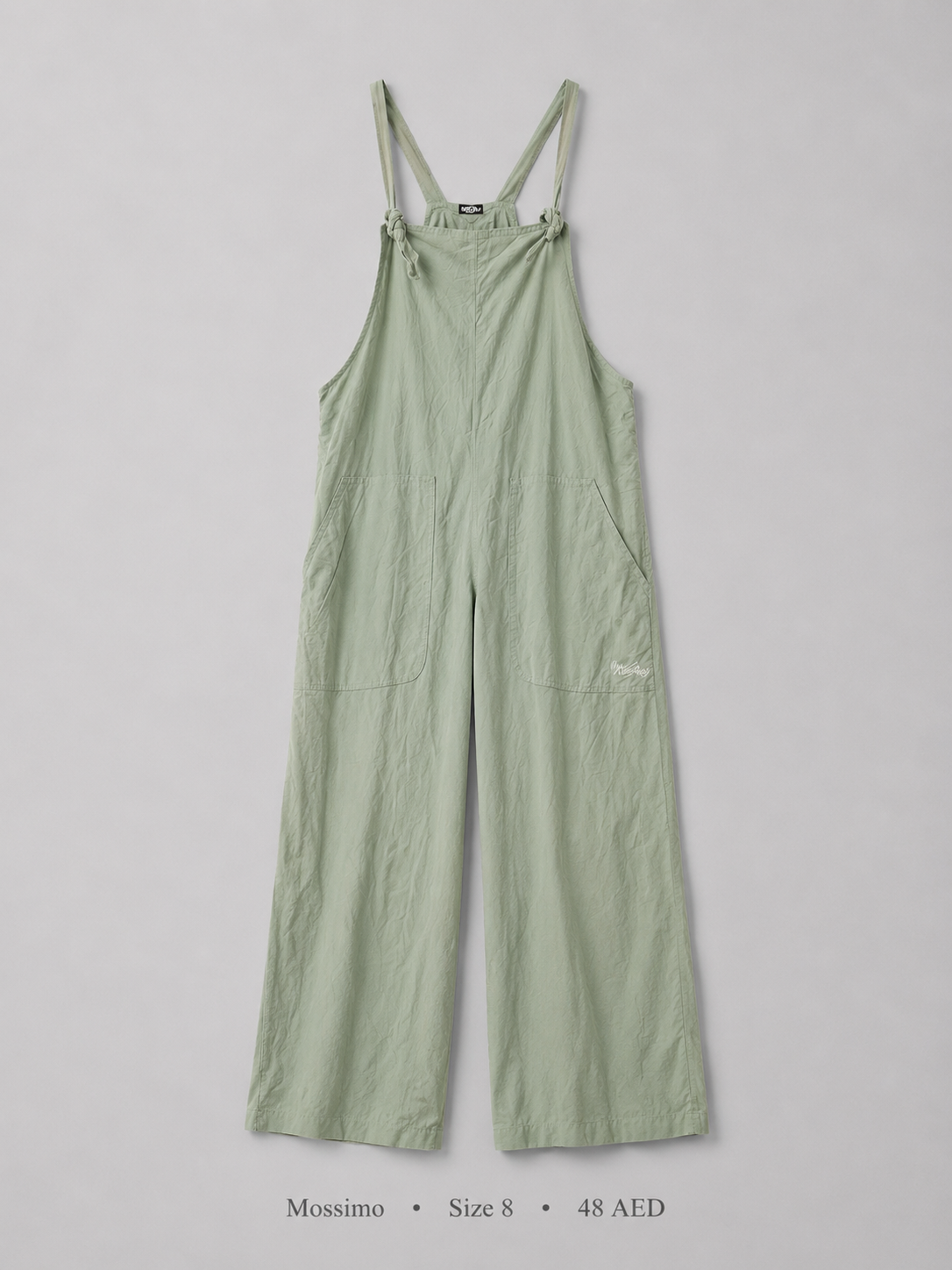 Wide-Leg Dungaree Jumpsuit by Mossimo in Sage Green