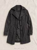 Amisu Trench Coat – Small, charcoal grey single-breasted with quilted lining