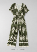 Baroque Print Wrap Jumpsuit