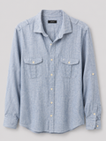 SARAR Chambray Linen Shirt - Size XL