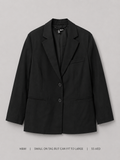 H&M Two-Button Oversized Blazer – Small on Tag Fits Large, black wide lapel with welt pockets