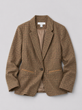 Atmosphere Houndstooth Jacket – Brown – Small