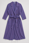 Reserved Belted Trench Coat – Purple – Small to Medium, double-breasted with gold buttons and self-tie belt