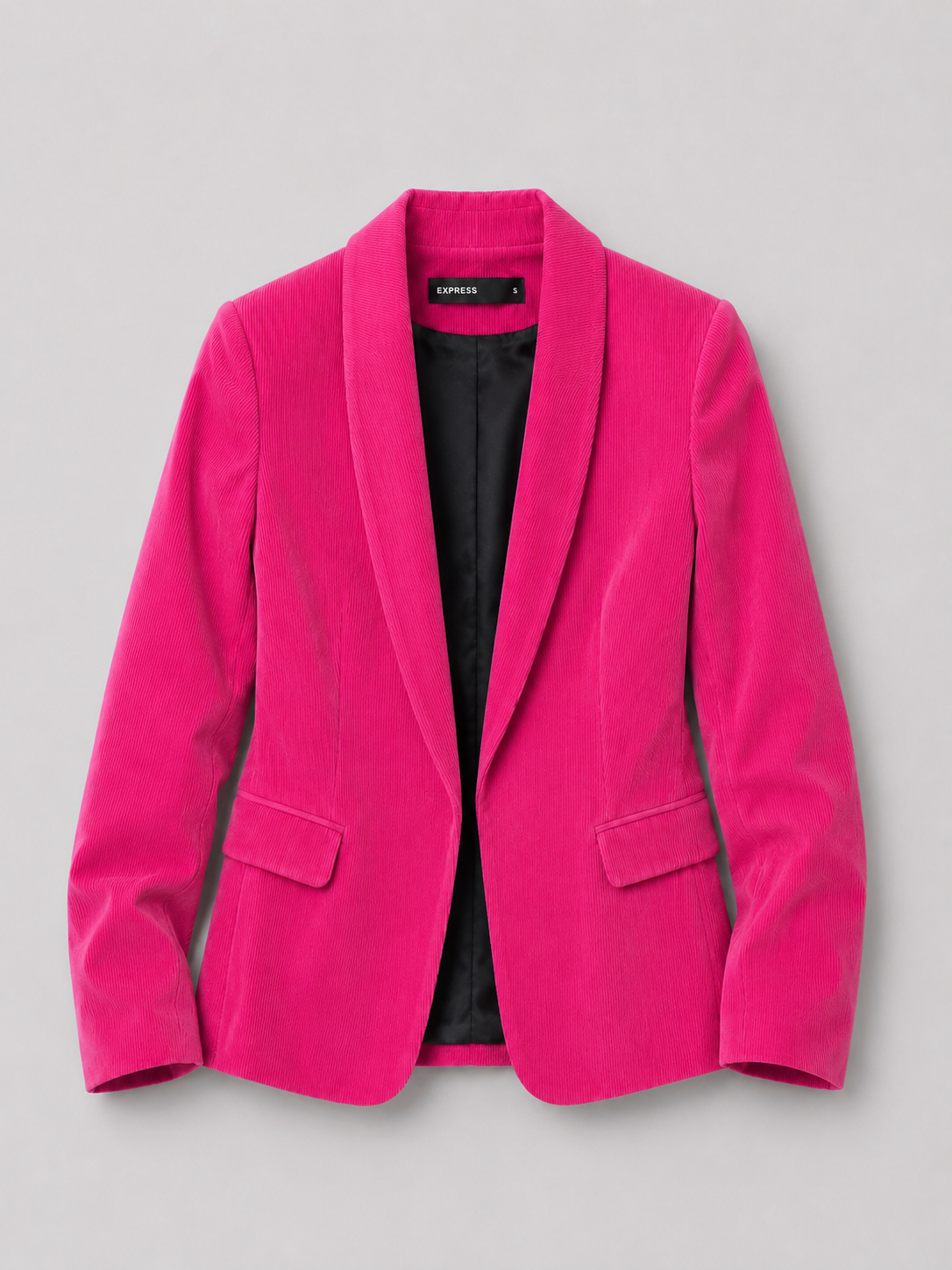 Express Ribbed Blazer – Hot Pink – Small