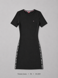 Logo Tape Bodycon Mini Dress by Tommy Jeans in Black