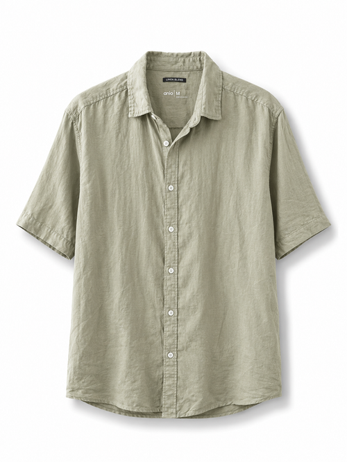 Anko linen blend shirt sage green size M
