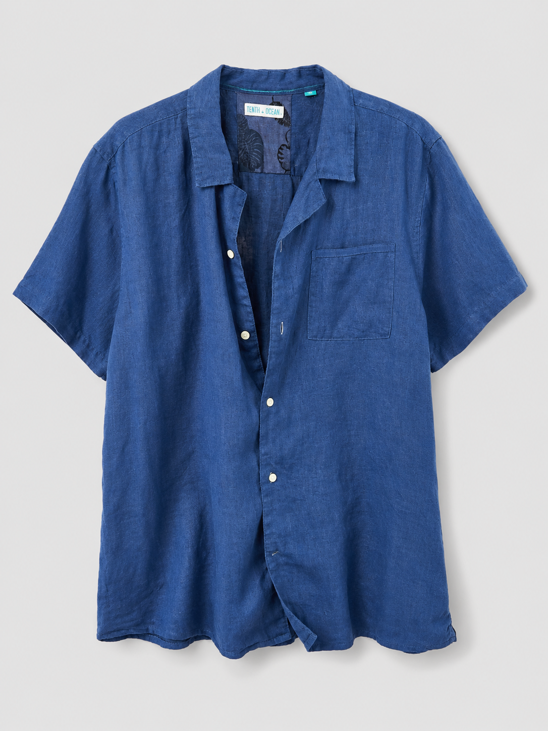 Tenth & Ocean Linen Shirt – Cobalt Blue, Size M