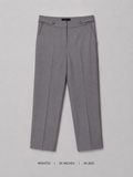 Mohito Ring-Tab Tailored Trousers – 30 Inches, mid-grey with silver ring-tab waistband and tapered leg