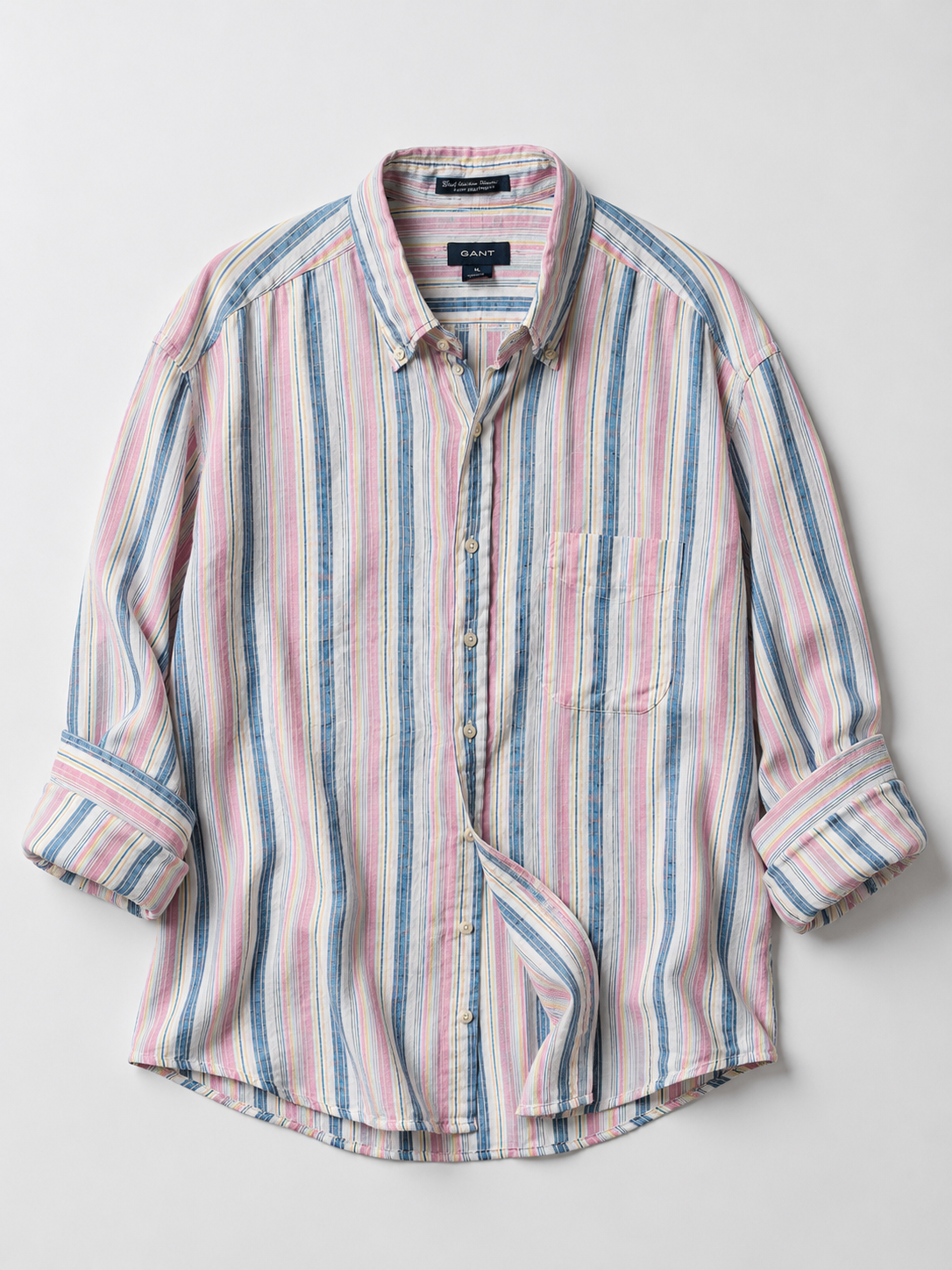 GANT multistripe linen shirt size XL front view