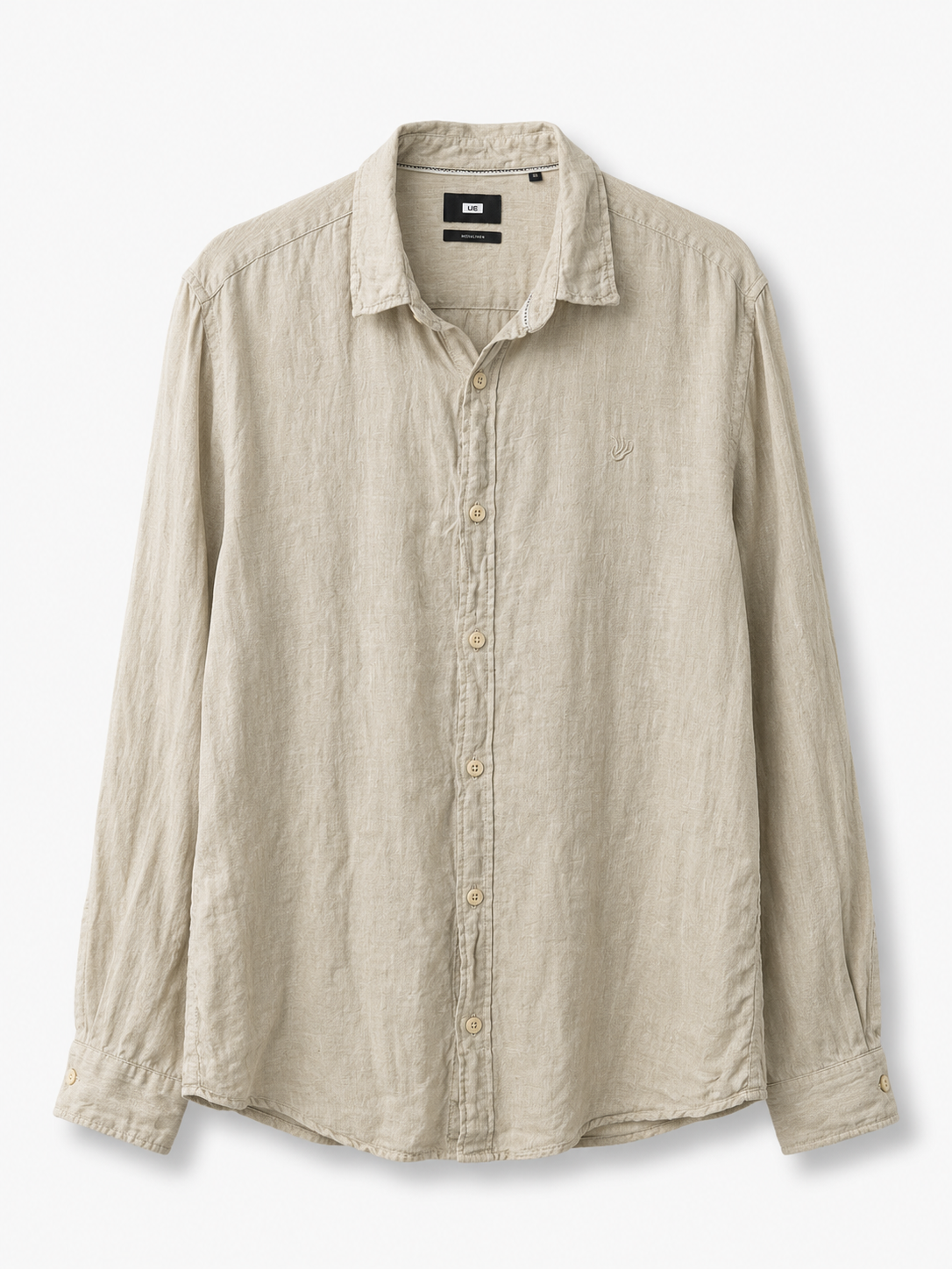 WE linen shirt sand beige size XL long sleeve