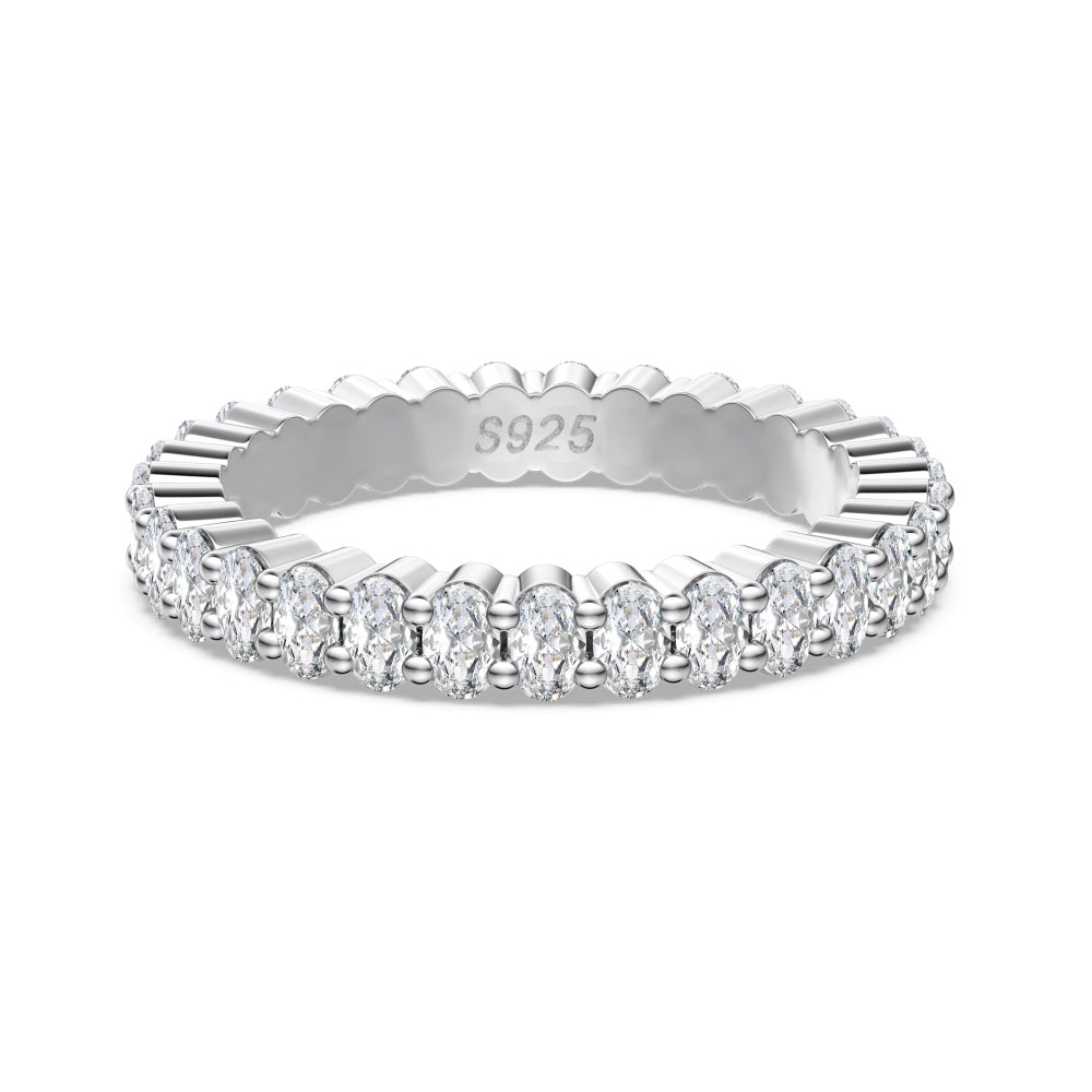 Eternity Band Ring · Rhodium-Finished S925