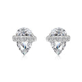 Pear Shape Stud Earrings · Rhodium-Finished S925