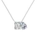 Double D Moissanite Pendant Necklace · D VVS1 · Rhodium-Finished S925