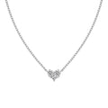 Tiny Love Heart Pendant Necklace · 5A CZ · Rhodium-Finished S925
