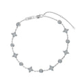 Lucky Four Leaf Clover Bracelet · D VVS1 Moissanite · Rhodium-Finished S925