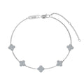 Four Leaf Clover Bracelet · D VVS1 Moissanite · Rhodium-Finished S925