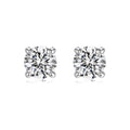 Solitaire Stud Earrings · Rhodium-Finished S925