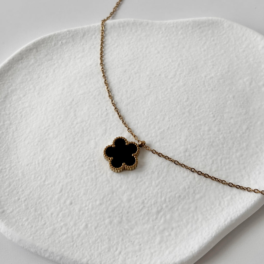 The Fleurette — Four-Petal Flower Pendant Necklace