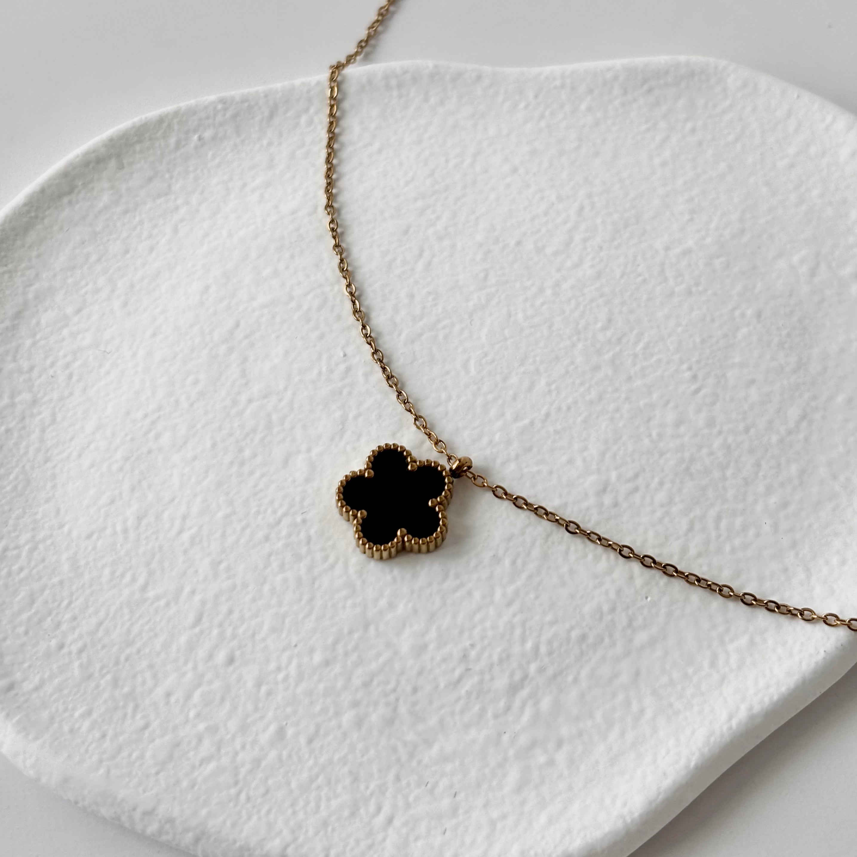 The Fleurette — Four-Petal Flower Pendant Necklace