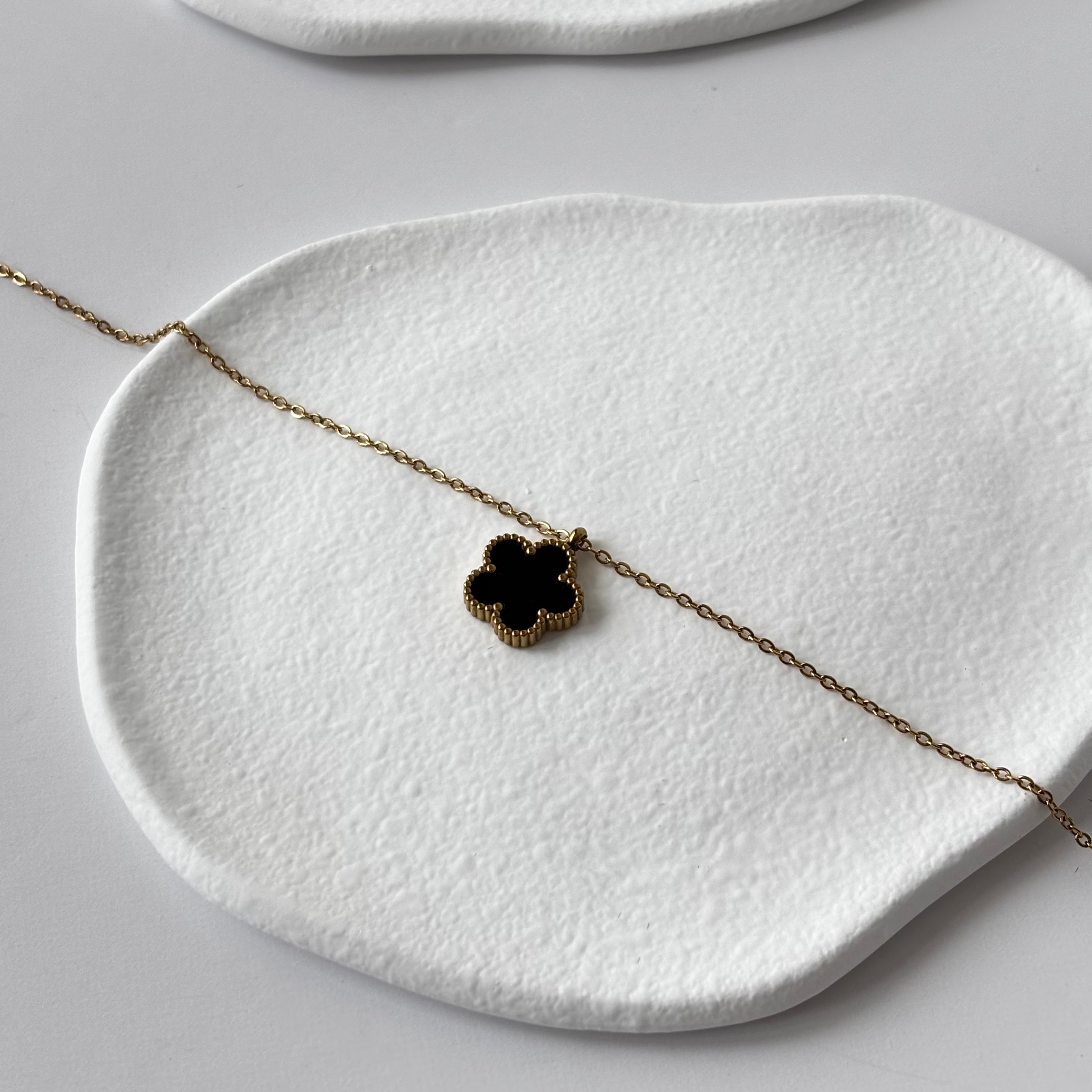 The Fleurette — Four-Petal Flower Pendant Necklace