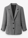 Houndstooth tweed blazer full view