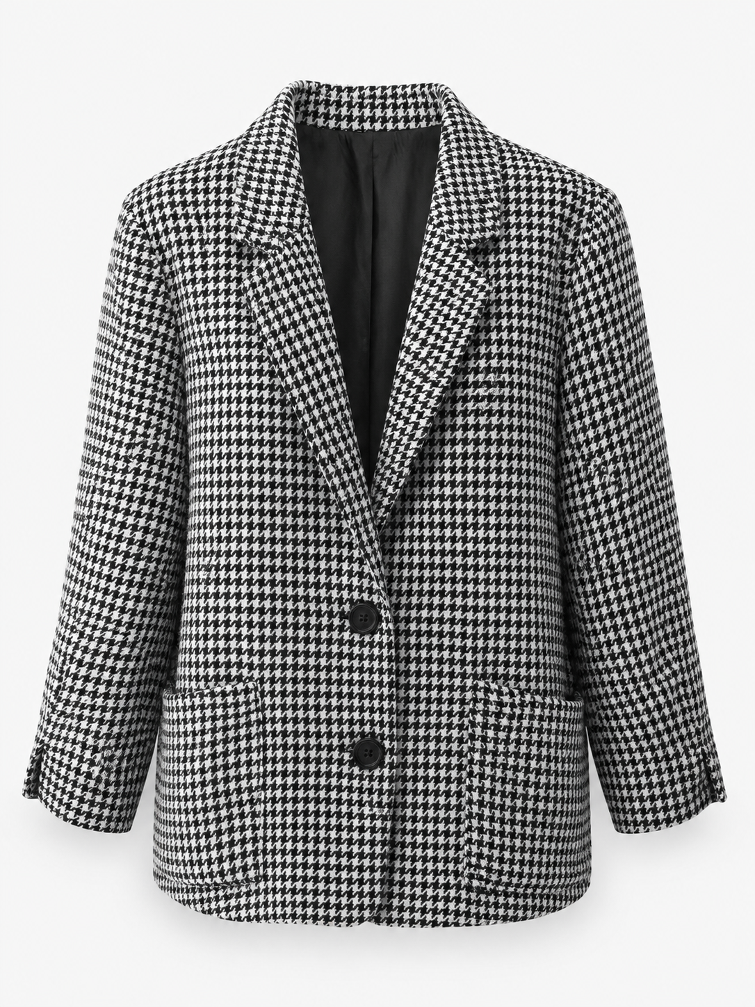 Houndstooth tweed blazer full view